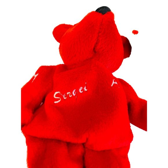 Salvinos Bammers Fedorov 91 Red Plush Bear Collectible Toy Sergei NHL Hockey Fan - Picture 5 of 8